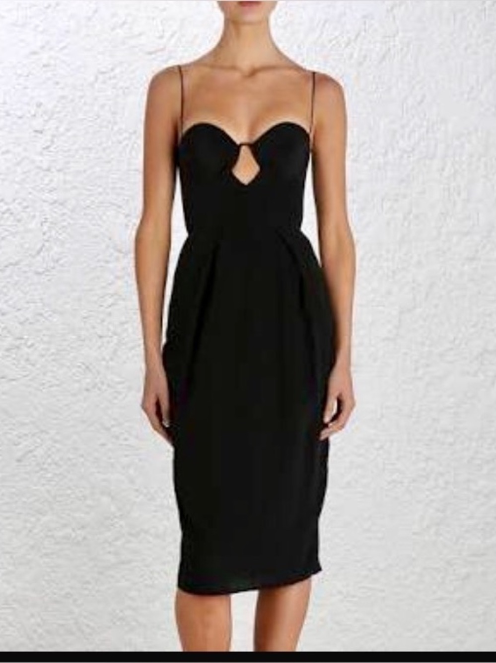 ZIMMERMANN Black Silk Bodice Lift Dress Size 4 US